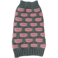 Fashion Weaved Heavy Knit Designer Ribbed Turtle Neck Dog Sweater(D0102H7LDWY.)