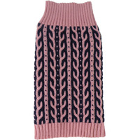 Harmonious Dual Color Weaved Heavy Cable Knitted Fashion Designer Dog Sweater(D0102H7LML7.)