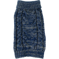 Classic True Blue Heavy Cable Knitted Ribbed Fashion Dog Sweater(D0102H7LMNW.)