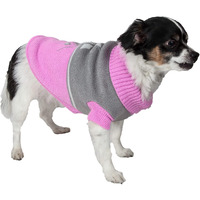 Snow Flake Cable-Knit Ribbed Fashion Turtle Neck Dog Sweater(D0102H7LD2Y.)