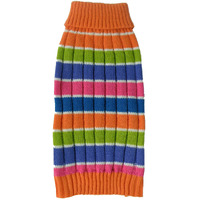 Tutti-Beauty Rainbow Heavy Cable Knitted Ribbed Designer Turtle Neck Dog Sweater(D0102H7LDBG.)