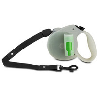 PAW Bio Retractable Leash with Green Pick-up Bags, Glow in the dark(D0102H52KTW.)