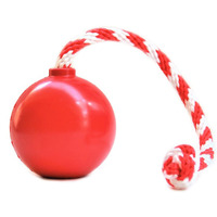 USA-K9 Cherry Bomb Durable Rubber Chew Toy, Treat Dispenser, Reward Toy, Tug Toy, and Retrieving Toy