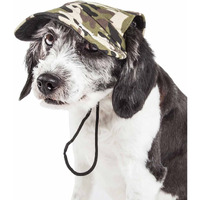 Pet Life 'Torrential Downfour' Camouflage Uv Protectant Adjustable Fashion Dog Hat Cap(D0102H7LF9U.)
