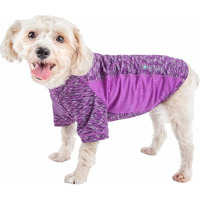 Pet Life Active 'Warf Speed' Heathered Ultra-Stretch Sporty Performance Dog T-Shirt(D0102H7LFTG.)