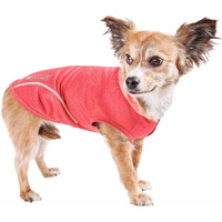 Pet Life Active 'Pull-Rover' Premium 4-Way Stretch Two-Toned Performance Sleeveless Dog T-Shirt Tank Top Hoodie(D0102H7L3KG.)