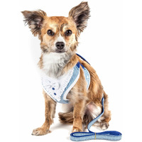 Pet Life Luxe 'spawling' 2-In-1 Mesh Reversed Adjustable Dog Harness-Leash W/ Fashion Bowtie(D0102H70KAY.)