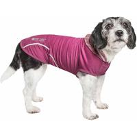 Pet Life Active 'Pull-Rover' Premium 4-Way Stretch Two-Toned Performance Sleeveless Dog T-Shirt Tank Top Hoodie(D0102H7L337.)