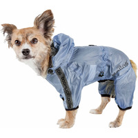 Dog Helios 'Torrential Shield' Waterproof Multi-Adjustable Full Bodied Pet Dog Windbreaker Raincoat(D0102H7LU8G.)