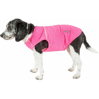 Pet Life Active 'Aero-Pawlse' Heathered Quick-Dry And 4-Way Stretch-Performance Dog Tank Top T-Shirt(D0102H7LUXV.)