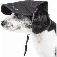 Pet Life 'Cap-Tivating' Uv Protectant Adjustable Fashion Dog Hat Cap(D0102H70ZGY.)