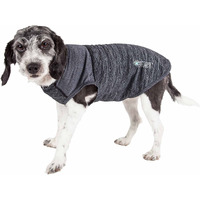 Pet Life Active 'Aero-Pawlse' Heathered Quick-Dry And 4-Way Stretch-Performance Dog Tank Top T-Shirt(D0102H7LUHG.)
