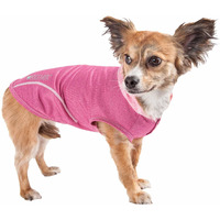 Pet Life Active 'Pull-Rover' Premium 4-Way Stretch Two-Toned Performance Sleeveless Dog T-Shirt Tank Top Hoodie(D0102H7L3U7.)