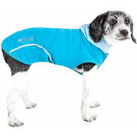 Pet Life Active 'Pull-Rover' Premium 4-Way Stretch Two-Toned Performance Sleeveless Dog T-Shirt Tank Top Hoodie(D0102H7L34U.)