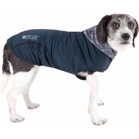 Pet Life Active 'Pull-Rover' Premium 4-Way Stretch Two-Toned Performance Sleeveless Dog T-Shirt Tank Top Hoodie(D0102H7L38Y.)