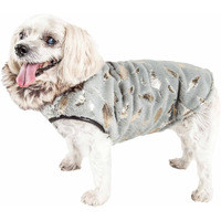 Pet Life Luxe 'Gold-Wagger' Gold-Leaf Designer Fur Dog Jacket Coat(D0102H7LUGU.)