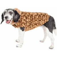 Pet Life Luxe 'Furpaw' Shaggy Elegant Designer Dog Coat Jacket(D0102H7LUCG.)