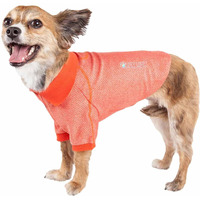 Pet Life Active 'Fur-Flexed' Relax-Stretch Wick-Proof Performance Dog Polo T-Shirt(D0102H7L3JG.)