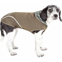 Pet Life Active 'Pull-Rover' Premium 4-Way Stretch Two-Toned Performance Sleeveless Dog T-Shirt Tank Top Hoodie(D0102H7L3NV.)