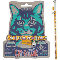 Touchcat  Bell-Chime Designer Rubberized Cat Collar w/ Stainless Steel Hooks(D0102HAXSXA.)