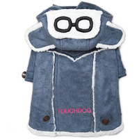 Touchdog Tuskegee Aero-Vintage Designer Dog Coat - X-Large/Blue