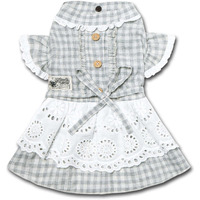 Touchdog  'I love Poochi' Classical Fashion Plaid Dog Dress(D0102HAXPSY.)
