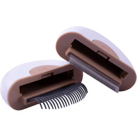 Pet Life  'LYNX' 2-in-1 Travel Connecting Grooming Pet Comb and Deshedder(D0102HAX2HW.)