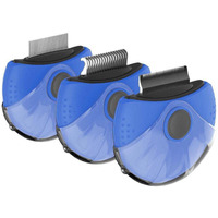 Pet Life  'Axler' Triple Rotating Rake Deshedder and Dematting Grooming Pet Comb(D0102HAX2AU.)