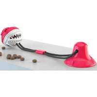 Pet Life  'Grip N' Play' Treat Dispensing Ball Shaped Suction Cup Dog Toy(D0102HAX21W.)