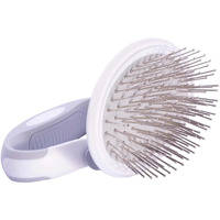 Pet Life  'Gyrater' Travel Swivel Pet Grooming Pin Brush(D0102HAX2W7.)