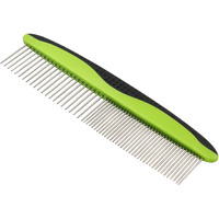 Pet Life  Grip Ease' Wide and Narrow Tooth Grooming Pet Comb(D0102HAX22G.)