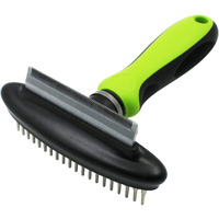 Pet Life  Flex Series 2-in-1 Dual-Sided Grooming Undercoat Pet Rake and Deshedder(D0102HAX2LA.)