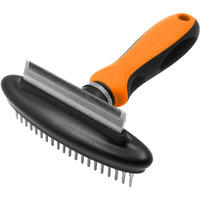 Pet Life  Flex Series 2-in-1 Dual-Sided Grooming Undercoat Pet Rake and Deshedder(D0102HAX2QU.)