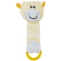 Pet Life  Moo-Born' Plush Squeaky and Crinkle Newborn Rubber Teething Cat and Dog Toy(D0102HAXIQV.)