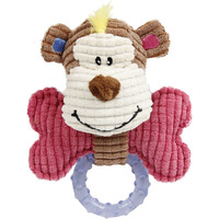 Pet Life  'Paci-Plush' Plush Squeaking and Rubber Teething Newborn Puppy Dog Toy(D0102HAXIEV.)
