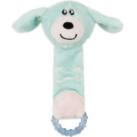 Pet Life  Moo-Born' Plush Squeaky and Crinkle Newborn Rubber Teething Cat and Dog Toy(D0102HAXIL7.)