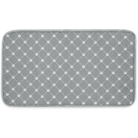 GRAY PRINTED TRELLIS PAW PET MAT SMALL