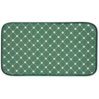 HUNTER GREEN PRINTED TRELLIS PAW PET MAT SMALL