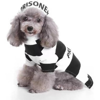 Pet Life Striped Retro Inmate Prisoner Pet Dog Costume Uniform(D0102HAXPVA.)
