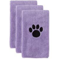 LAVENDER - EMBROIDERED PAW SMALL PET TOWEL SET/3