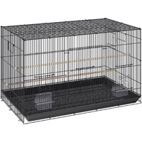 VEVOR 30 inch Bird Cage, Metal Large Parakeet Cages for Cockatiels Small Parrot Budgies Lovebirds Canaries, Pet Bird Cage with Rolling Stand and Tray