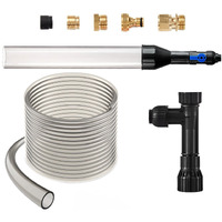 VEVOR Aquarium Vacuum Gravel Cleaner, 33 ft PVC Hose Fish Tank Vacuum Gravel Cleaner, Siphon Fish Tank Cleaner Vacuum, 3 Types of Brass Adapters, for Fish Tank Cleaning Gravel & Sand
