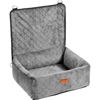 VEVOR Dog Booster Car Seat Pet Car Seat for Small Medium Dog up to 40 lbs Gray