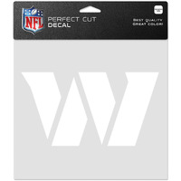 Washington Commanders Decal 8x8 Perfect Cut White