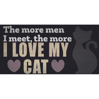 Pet Sign Wood I Love My Cat 10"x5" - Special Order