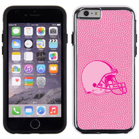 Cleveland Browns Phone Case Pink Football Pebble Grain Feel iPhone 6 Case CO