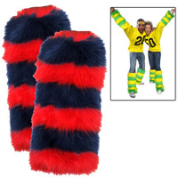 Leg Warmers 2 Pack Navy Blue/Red CO