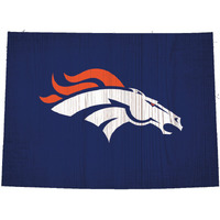 Denver Broncos Sign Wood 12 Inch Team Color State Shape Design
