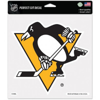 Pittsburgh Penguins Decal 8x8 Perfect Cut Color Alternate Design