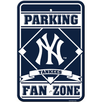 New York Yankees Sign 12x18 Plastic Fan Zone Parking Style CO
